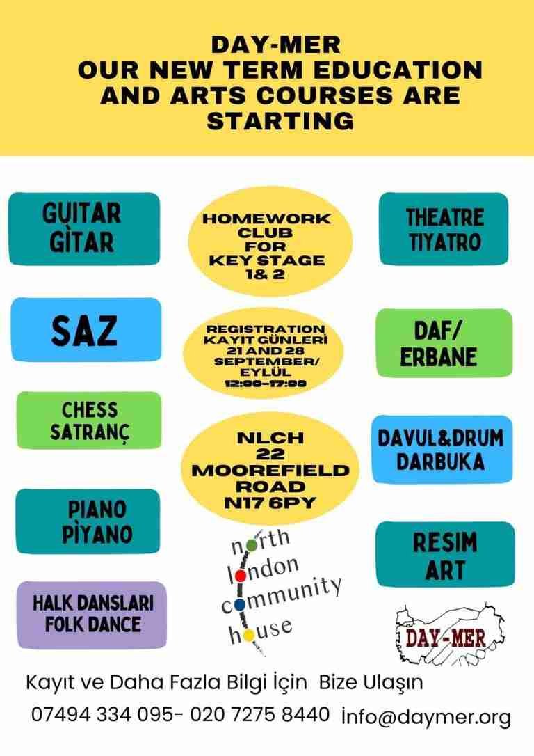 DAY-MER ve NLCH’den her yaş grubuna hitap eden kurs ve etkinlikler
