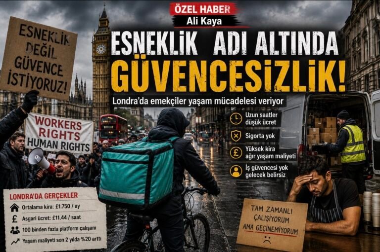 “ESNEKLİK” ADI ALTINDA GÜVENCESİZLİK: LONDRA’DA EMEKÇİLER YAŞAM MÜCADELESİ VERİYOR